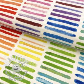 Tissu déco premium Colorful rainbow stripe