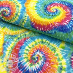 Tissu déco premium Luxe rainbow swirl digital print