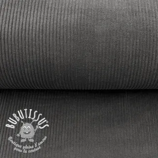 Tissu velours cotelé dark grey