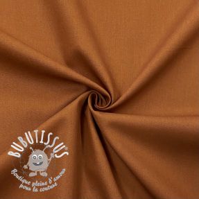 Tissu Popeline de coton dark cognac