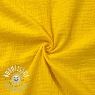 Tissu double gaze/mousseline lemon