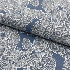 Tissu coton JEANS Leaves