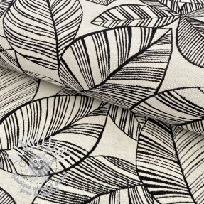 Tissu déco jacquard Malia blanc noir