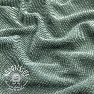 Tissu velours cotelé BUBBLE old green