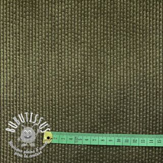 Tissu velours cotelé BUBBLE army green