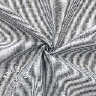 Tissu mélange lin et cotton Lira mini stripe jeans