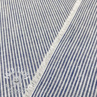 Tissu mélange lin et cotton Lira medium stripe jeans