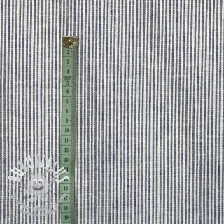 Tissu mélange lin et cotton Lira medium stripe jeans
