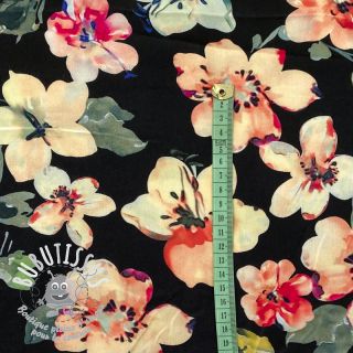 Viscose RADIANCE Manuela black digital print