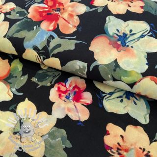 Viscose RADIANCE Manuela black digital print