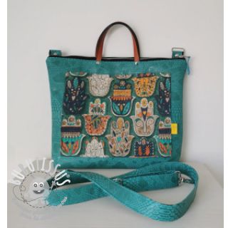 Simili cuir COBRA turquoise