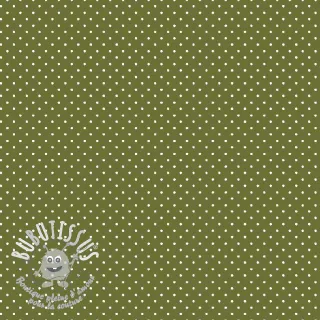 Tissu coton Petit dots green