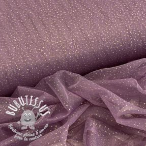 Tulle pour jupe tutu ROYAL SPARKLE dark lilac gold