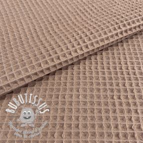 Tissu nid d’abeille camel