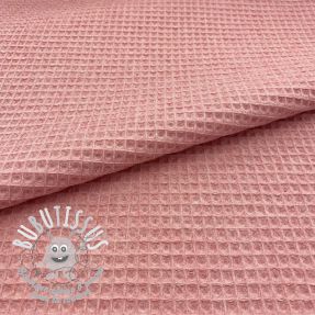 Tissu nid d’abeille rose melange