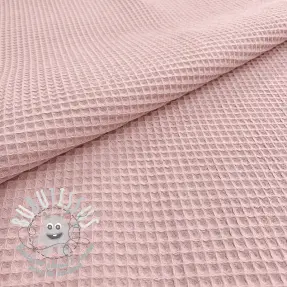 Tissu nid d’abeille bleached rose