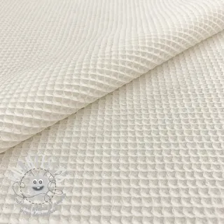 Tissu nid d’abeille ecru