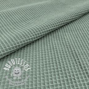 Tissu nid d’abeille dark green