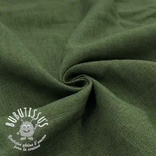 Lin lavé forest green