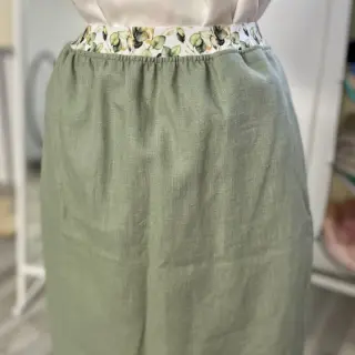 Lin lavé old green