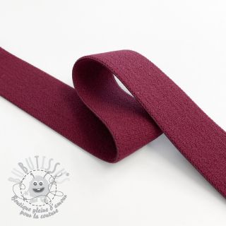 Élastique lisse 2,5 cm bordeaux