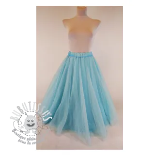 Tulle pour jupe tutu ROYAL SPARKLE light blue gold