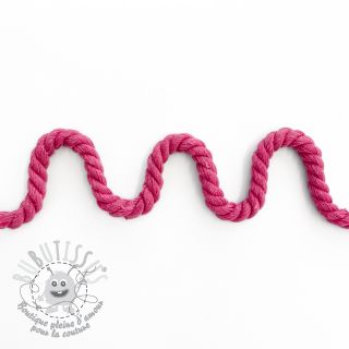 Cordon coton macramé 8 mm fuchsia