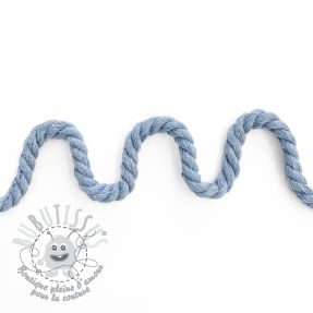 Cordon coton macramé 8 mm light blue