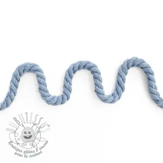 Cordon coton macramé 8 mm light blue