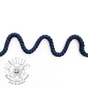 Cordon coton macramé 8 mm marine