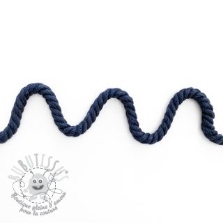 Cordon coton macramé 8 mm marine