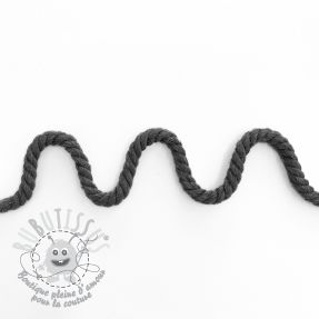 Cordon coton macramé 8 mm dark grey