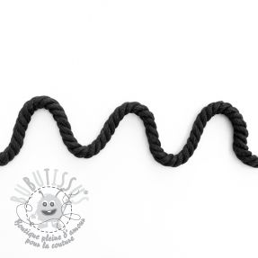 Cordon coton macramé 8 mm black