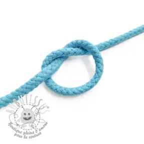 Cordon coton 5 mm ocean blue