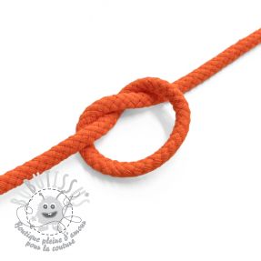 Cordon coton 5 mm orange