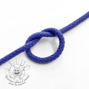 Cordon coton 5 mm cobalt