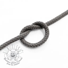 Cordon coton 5 mm dark grey