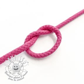 Cordon coton 5 mm fuchsia