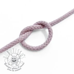 Cordon coton 5 mm washed pink