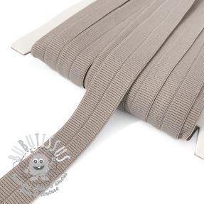 Biais élastique mat 20 mm RIB taupe