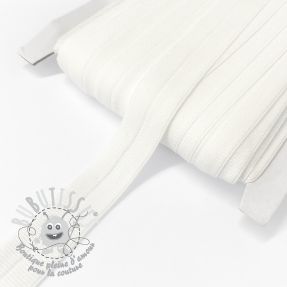 Biais élastique mat 20 mm RIB off white