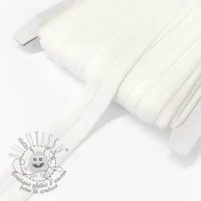 Biais élastique mat 20 mm RIB off white