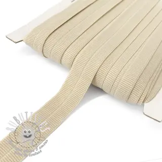 Biais élastique mat 20 mm RIB pebble