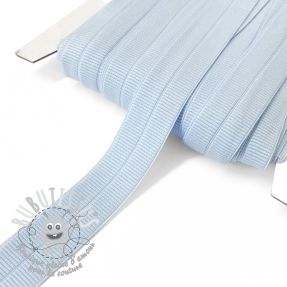 Biais élastique mat 20 mm RIB light blue