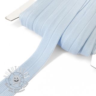 Biais élastique mat 20 mm RIB light blue