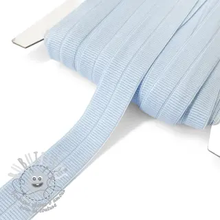 Biais élastique mat 20 mm RIB light blue