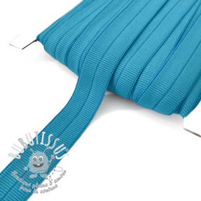 Biais élastique mat 20 mm RIB aqua