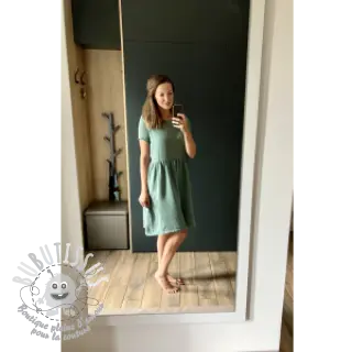 Tissu double gaze/mousseline green