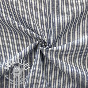 Tissu mélange lin et cotton Lira big stripe jeans