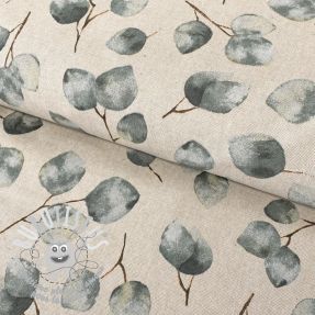 Tissu déco Linenlook Eucalyptus watercolour branch